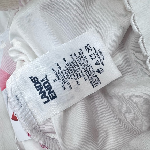 Lands End Nautical Red/White Stripe Halter Tankini Swim Top Only Women’s 8 NWT - Picture 6 of 8